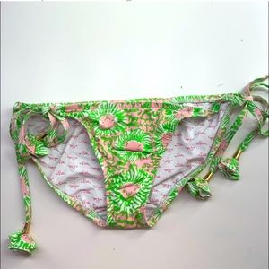 Lilly Pulitzer sunny side cabana pink green lion 🦁 print swim bottoms